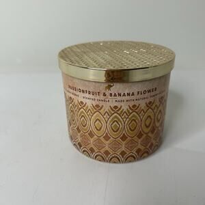 Bath & Body Works Candle PASSIONFRUIT & BANANA FLOWER 3-Wick Candle 14.5 oz